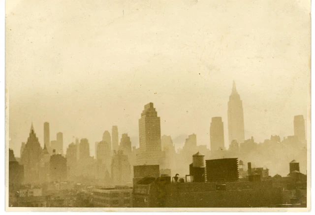 1930S NEW YORK City Skyline Photograph 4"x6" Antique Empire State