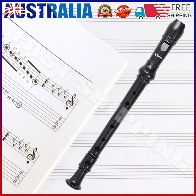 Aulos E302A 3-Piece German Fingering Soprano Recorder - Ivory - Music