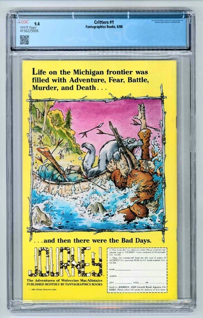 Critters #1 - CGC 9.4, Usagi Yojimbo Appearance 2