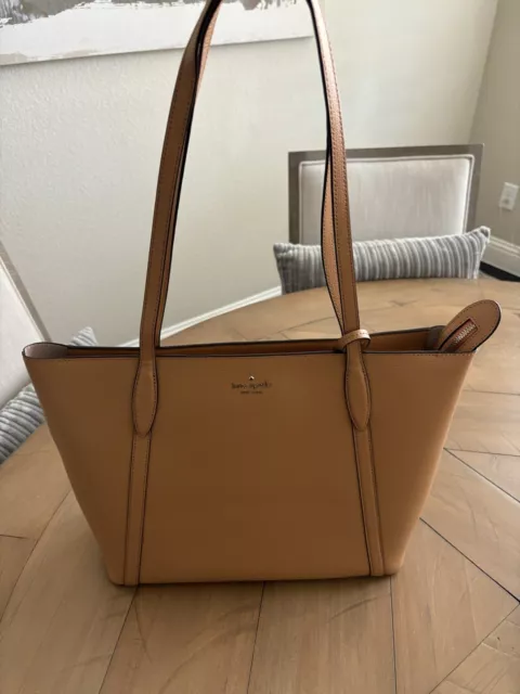 Kate Spade Large Classic Saddle Brown Cara Tote Shoulder Bag New No Tag