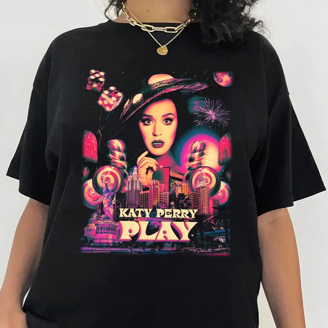 New Katy Perry Vintage Tour Cotton Black S-5XL T-Shirt 1D765