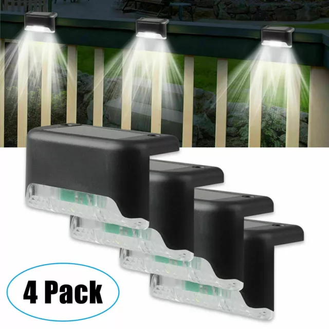 4 Solar Solar Deck Lights Outdoor Waterproof Led Solar lights for Stairs Fence