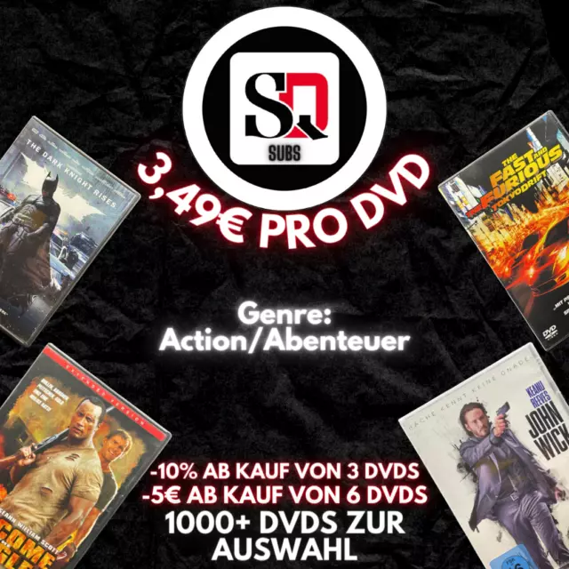 DVD Filme für nur 3,49€ - Rabatte ab Kauf von 2 DVDs - Auswahl aus 1000+ Filmen✅