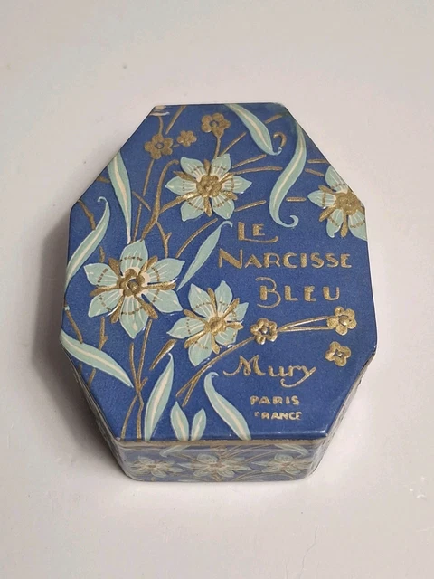 Boîte à Poudre Ancienne Lorenzy Palanca Nymphea - Fin XIXème Siècle - Carton Décoré - Objet De Collection Français