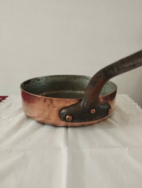 3,5mm Cuivre LEJEUNE Ancienne Sauteuse Casserole. Qualité Mauviel French Copper