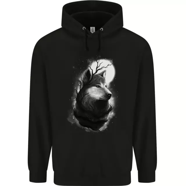 Felpa con cappuccio luna piena lupo mannaro lupi bambini bambini