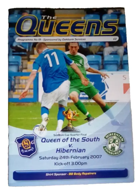 Queen Of The South V Hibernian Scottish Cup Quarter Final 24 Feb 2007