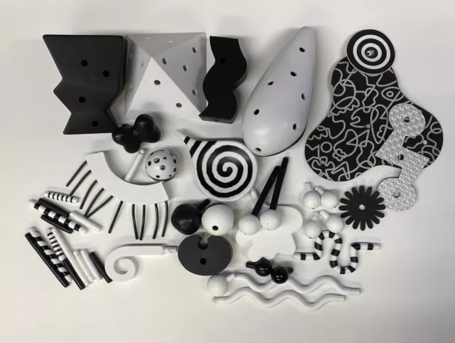 ZOLO Zolotopia Abstract Play Set Toy Imagination Plastic Black White 42 Pieces ZOLO Zolotopia Abstract Play Set Toy Imagination Plastic Black White 42 Pieces