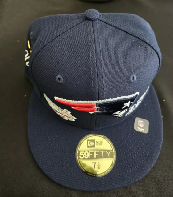 New England Patriots New Era Historic Champs 59FIFTY Fitted Hat - NavySize...