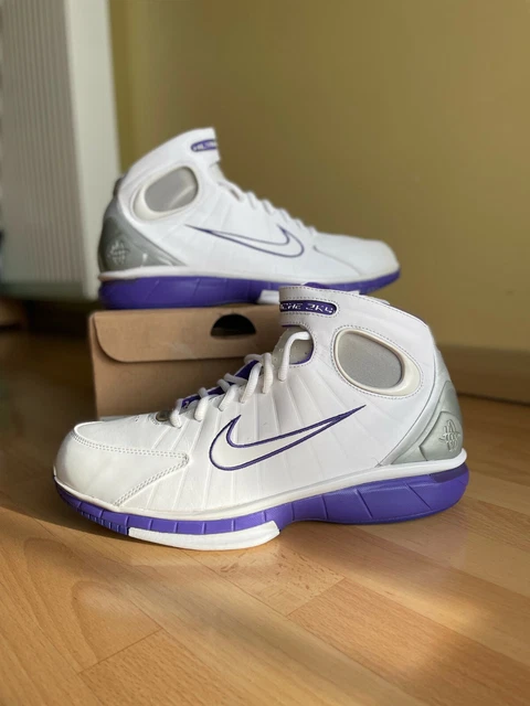 2011 Nike air Zoom huarache 2K4 White Pro purple kobe bryant 10.5 44.5 2K5 mamba