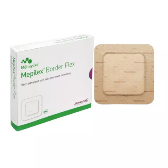 MEPILEX Border Flex 6 X 6 Self Adherent Silicone Foam Dressing 5 Pack