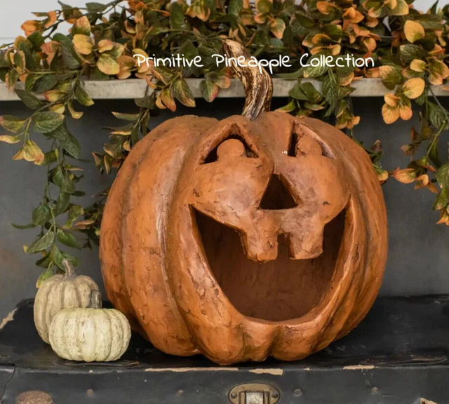 Halloween Fall Ragon House Collectable 14” Orange Big Mouth Pumpkin Luminary Halloween Fall Ragon House Collectable 14” Orange Big Mouth Pumpkin Luminary