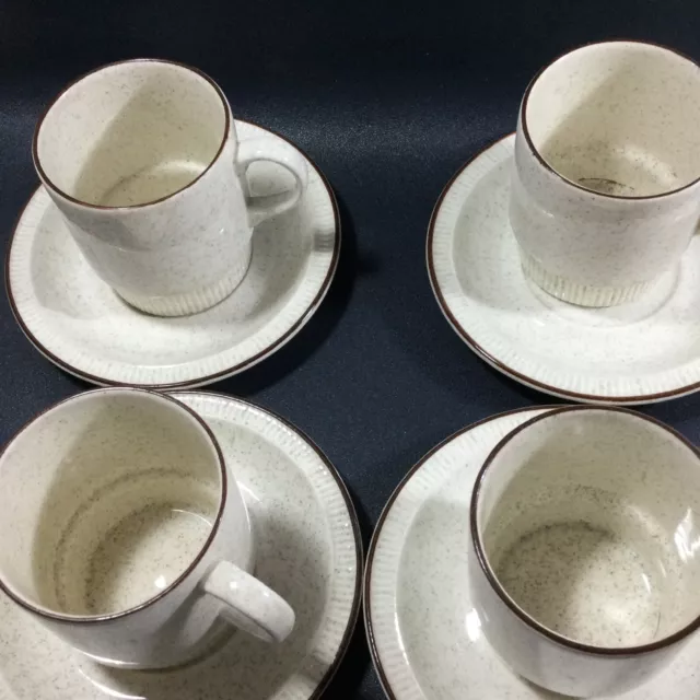 Vintage Poole Pottery Parkstone Coffee Set X 4 Pieces - Beige & Brown 3