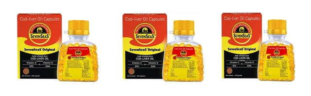 3 x Seven Seas Cod Liver Oil (100 Capsules Each)