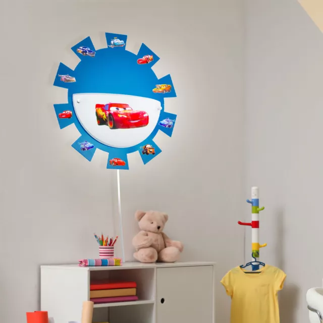 Lámpara de sala de juegos lámpara de habitación infantil lámpara de pared luz nocturna pegatina azul D 35 cm