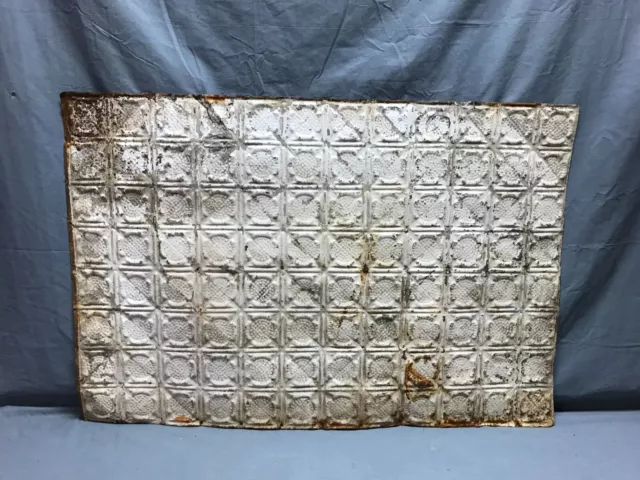 45 SQ ft.  Antique Tin Ceiling Shabby White Gothic Clover Chic VTG Old 1643-23B