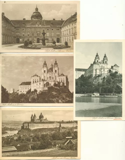 4 AK Stift Melk Abtei Melk Kloster Melk an der Donau Wachau Niederösterreich 987