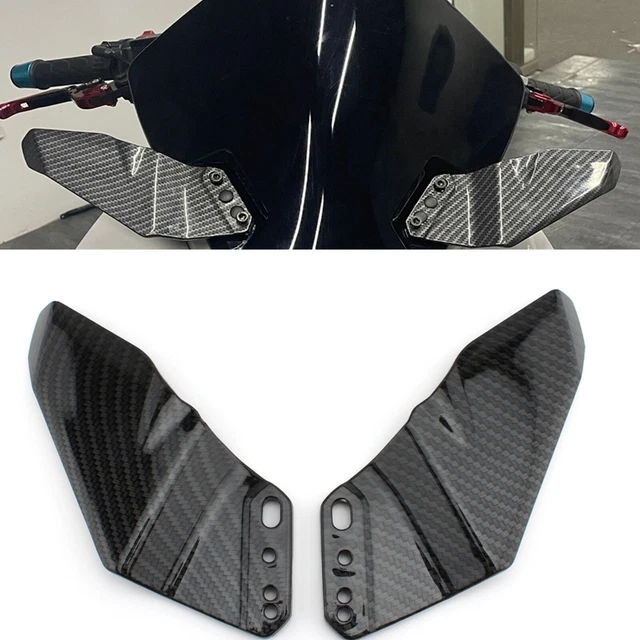 CARBON FIBER LOOK Front Side Winglets Spoiler For YAMAHA YZF-R1 00-20 ...