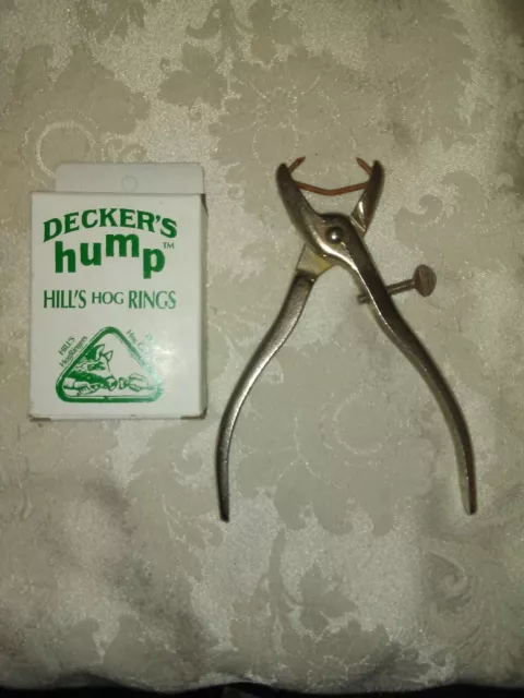 Hog Ring Crimping Tool  & 1 Box  Decker's Hump Hill's Hog Rings