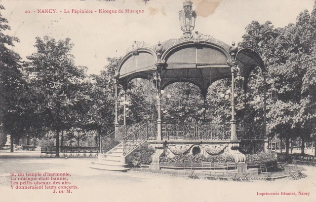 CPA 54 NANCY La Pépinière Le Kiosque de Musique