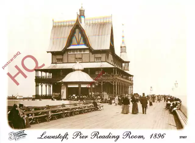 Picture Postcard>>Lowestoft, Pier Reading Room, 1896 (Repro) [Frith's]