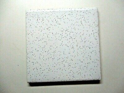 Romany Spartan USA 4-1/4" 1960 Gloss Speckled Black on White 1 Ceramic Wall Tile