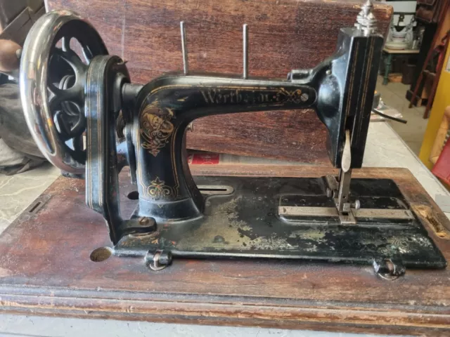 Circa Late 1800s Hand Crank WERTHEIM Sewing Machine.