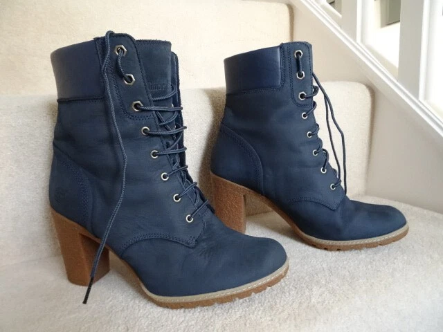 navy leather ankle boots uk
