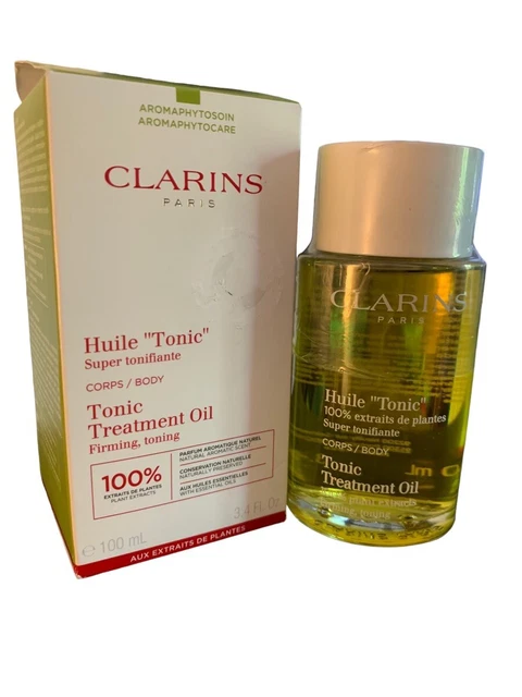 Clarins Huile Tonic Body Treatment Oil 3.4 oz NIB Factory Sealed Bottle