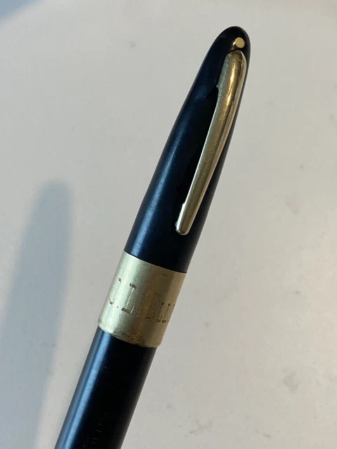 Antique Schafer Triumph Autograph Fountain Pen Black W 14K gold Trim