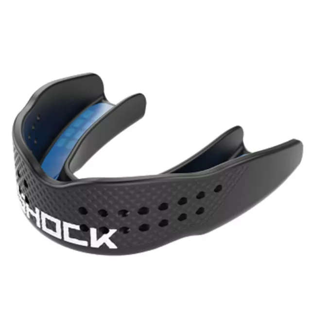 Shock Doctor Youth Superfit Mouthguard In Black NRL, Rugby AFL Sport