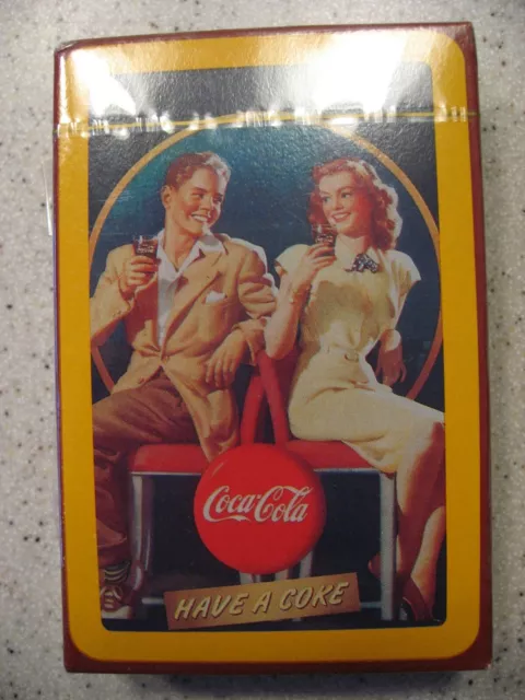 Vtg Coca Cola Have a Coke Sealed Deck of BRIDGE Plastic Coated Playing Cards