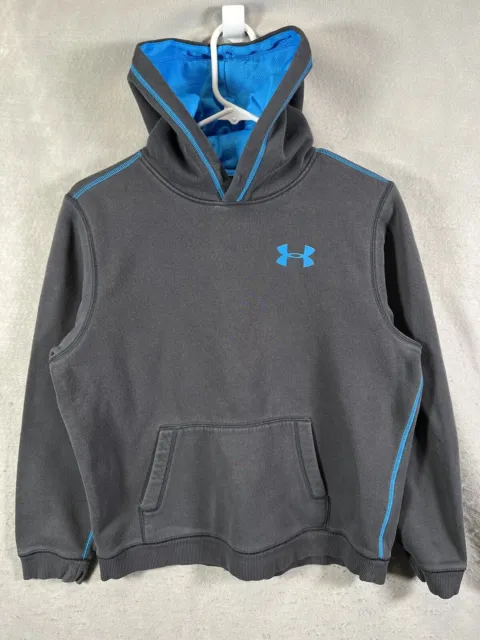Under Armour Youth Boys Hoodie Size XL Black Pullover Hooded Graphic Logo