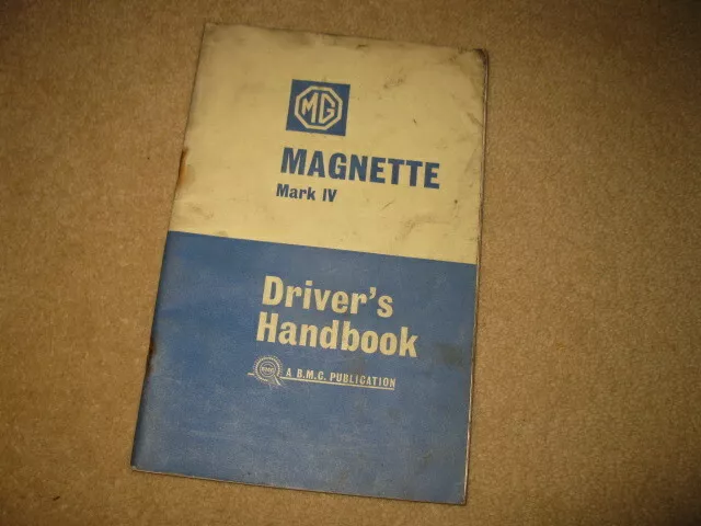 MG Magnette Mark IV Driver's Handbook Manual