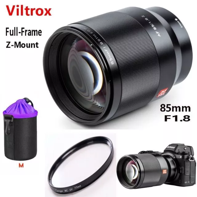 VILTROX 85mm F1.8 STM Full-Frame Lens Auto Focus Portrait Lens For Nikon Z-Mount