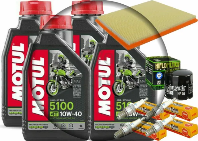 Kit Tagliando Motul 5100 10W40 Filtro Olio Aria Candele Monster  S2R 620 695 800