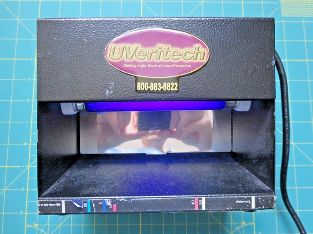 UVeritech HD8X2-120A Counterfeit Money Detection Scanner w/ 2 UV Bulbs