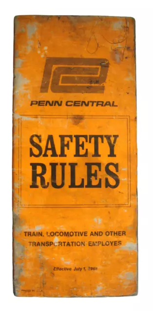 Penn Central Safety Rules 1968 Zug, Lokomotive & Transport Mitarbeiter