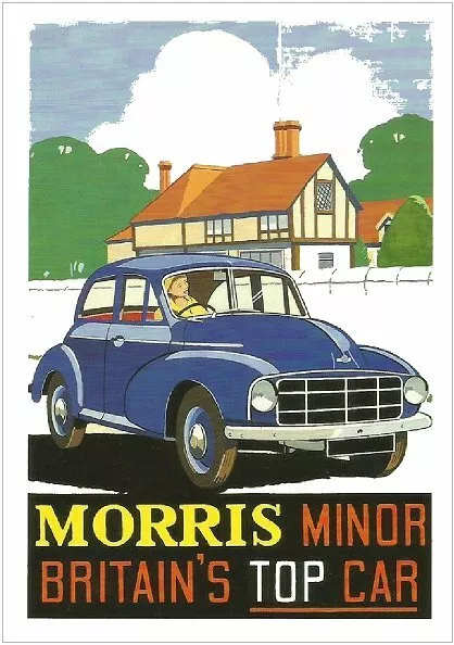 Morris Minor Metal Retro Sign Classic Car Bedroom Kitchen Mancave Garage