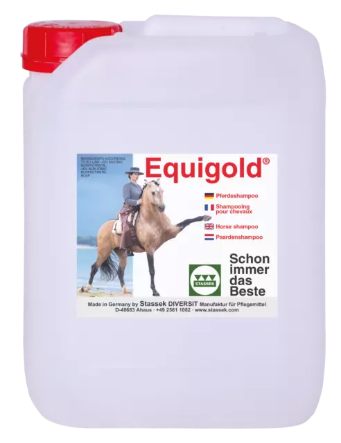 Stassek Equigold 5l Liter Pferdeshampoo antibakteriell -UVP €39,98-NuddelHof -NH