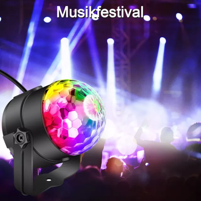 Discokugel Disco Lights LED DJ Party Lampe lichter 360° Rotierende Ball Lights 2