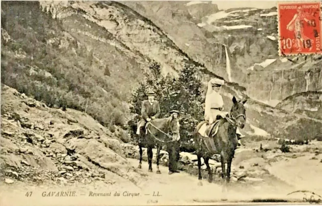 Cpa Gavarnie  ( Hautes Pyrénées 65) Revenant Du Cirque En 1919