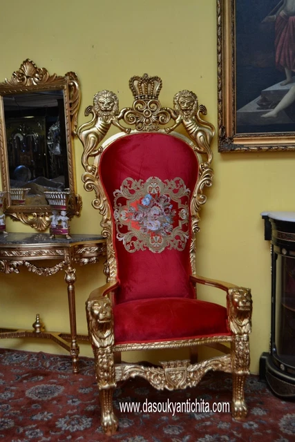Poltrona-trono stile Impero