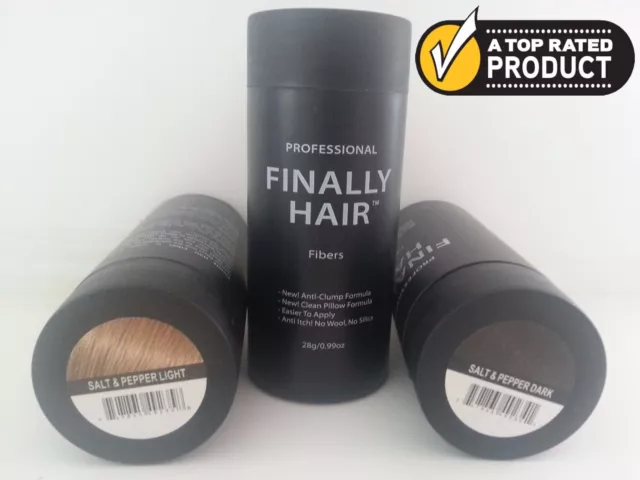 Hair Building Fiber SALT & PEPPER, GREY & PEPPER Hair Loss Concealer 28g Bottle