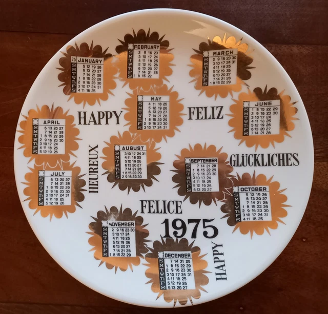 Piero Fornasetti Piatto Calendario 1975 Condizioni Ottime!!@@@