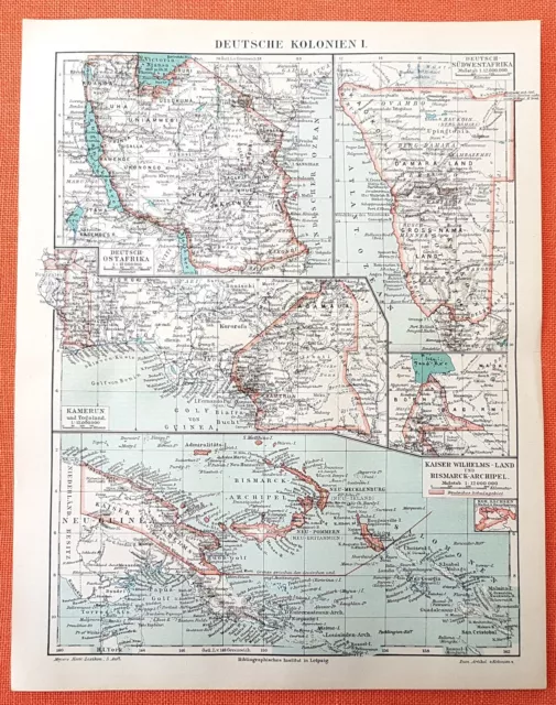 DEUTSCHE KOLONIEN  Afrika und Südsee DOA DSWA Bismarck Archipel Kamerun von 1895