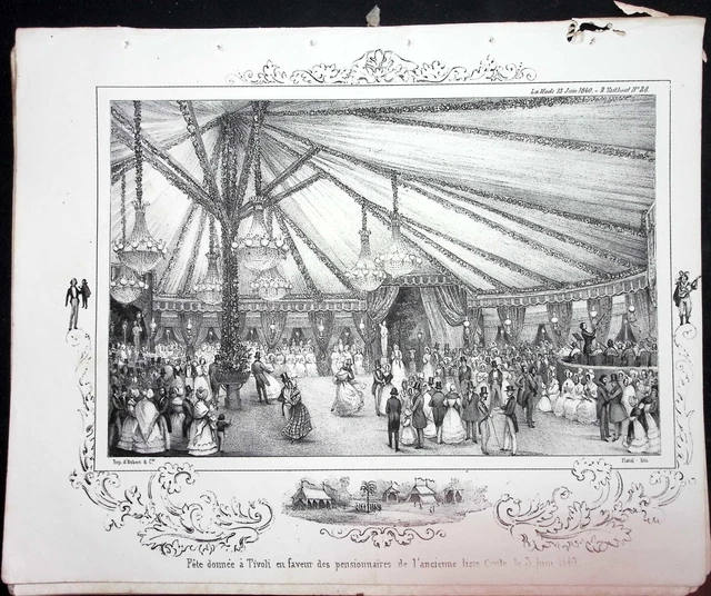 Karen Tual La Fete Dans La Cour リトグラフ LITHOGRAPHIE LA FETE Dans La Cour Karen Tual N° 9/200 EUR 90