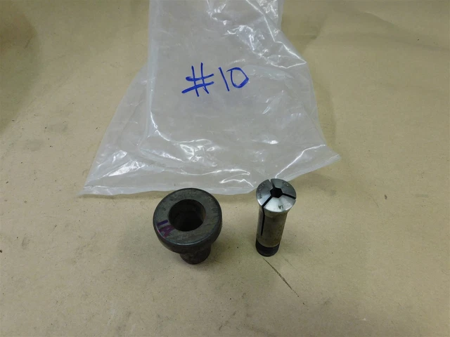 Hardinge 1A HEX Collet 1/4" with Logan 7/8 - 15/16" Taper Collet Nose LOT # 10