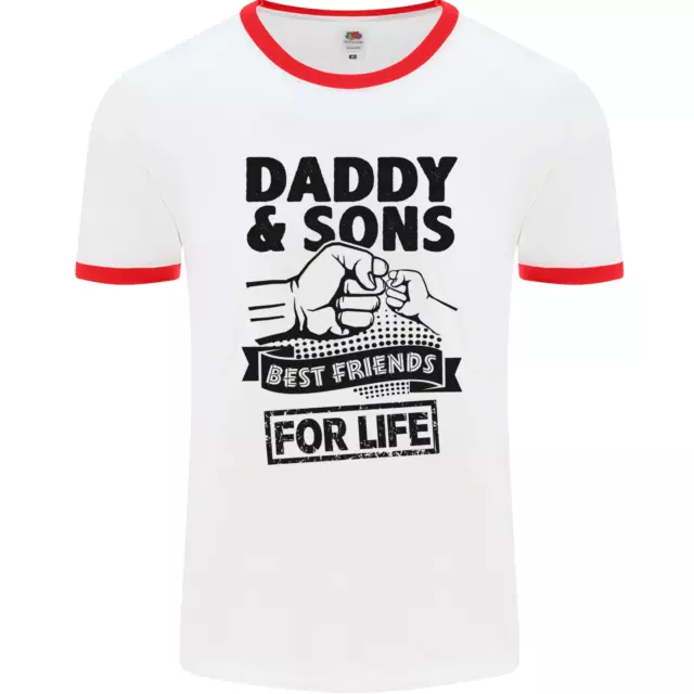 T-shirt da uomo bianca Daddy & Sons Best Friends Fathers Day 4