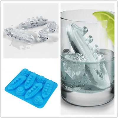 Fabricante de bandeja de gelatina en forma de cubo de hielo Titanic & Iceberg molde grande forma-CJ